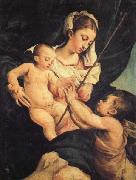 Jacopo Bassano Madonna and Child with St.John as a Child France oil painting artist